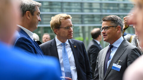 Der neue hessische Ministerpräsident Boris Rhein zusammen mit Daniel Günther Der neue hessische Ministerpräsident Boris Rhein zusammen mit Daniel Günther