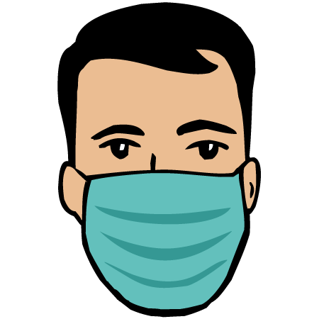 Nasen-Mund-Maske-2 Mit Maske vor Nase und Mund kann man sich und andere vor Ansteckung schützen.